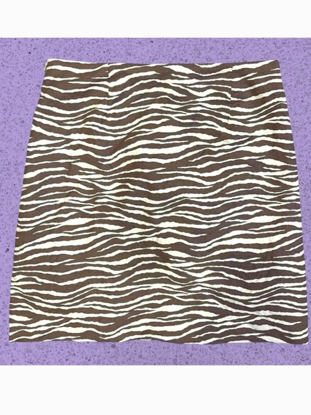 Zebra Print Cotton Mini Skirt Size 4